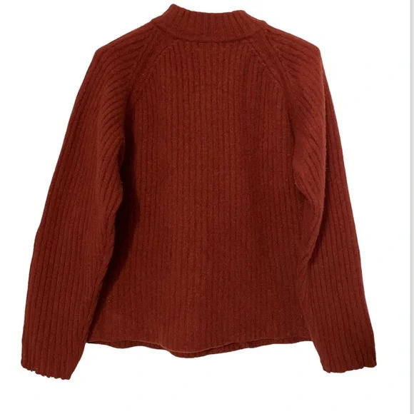 Patagonia Mock Half Zipper 💯 Wool Knit Unisex Sweater Size L - Picture 5 of 14